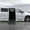 White Chrysler Pacifica with BraunAbility Side Entry Automatic Fold Out conversion
