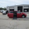 Red Chrysler Pacifica with BraunAbility Side Entry Automatic Fold Out conversion