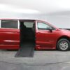 Red Chrysler Pacifica with BraunAbility Side Entry Automatic In Floor conversion