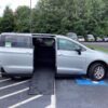 Silver Chrysler Pacifica with BraunAbility Side Entry Manual Fold Out conversion