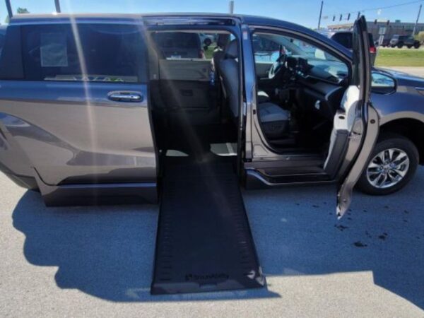 Grey Toyota Sienna with BraunAbility Side Entry Automatic In Floor conversion