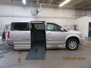 Brown Chrysler Town and Country with BraunAbility Side Entry Automatic In Floor conversion
