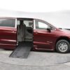Red Chrysler Voyager with BraunAbility Side Entry Automatic Fold Out conversion
