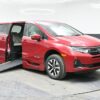 Red Honda Odyssey with BraunAbility Side Entry Automatic In Floor conversion
