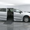 Silver Chrysler Pacifica with BraunAbility Side Entry Automatic In Floor conversion