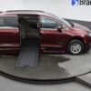 Red Chrysler Pacifica with BraunAbility Side Entry Automatic In Floor conversion