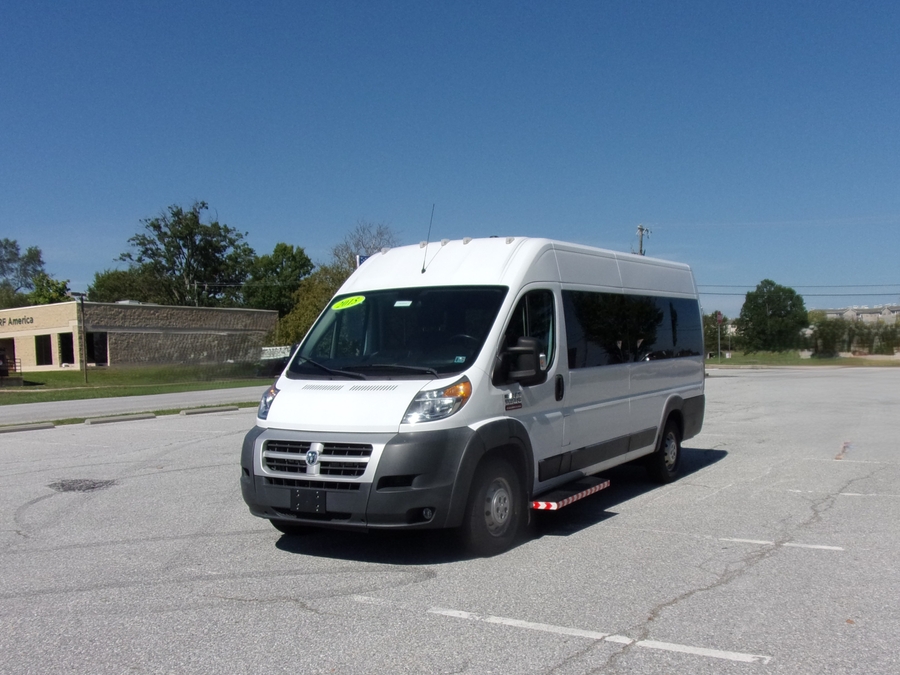 White Ram ProMaster with Other Rear Entry Automatic Fold Out conversion