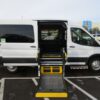 White Ford T350 with Driverge Side Entry Automatic Fold Out conversion