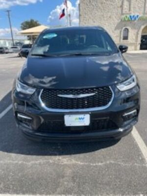Black Chrysler Pacifica with BraunAbility Side Entry Automatic In Floor conversion