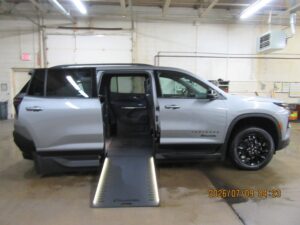 Grey Chevrolet Traverse with BraunAbility Side Entry Automatic In Floor conversion