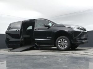 Black Toyota Sienna with BraunAbility Side Entry Automatic In Floor conversion