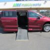 Red Chrysler Pacifica with Driverge Side Entry Automatic Fold Out conversion