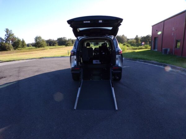 Silver Toyota Sienna with Driverge Rear Entry Manual Fold Out conversion