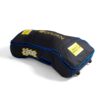 Black and blue padded Travel Bag for Buzzaround CarryOn (GB120) with wheels, sporting yellow Fragile stickers, labeled Golden, and a side handle.