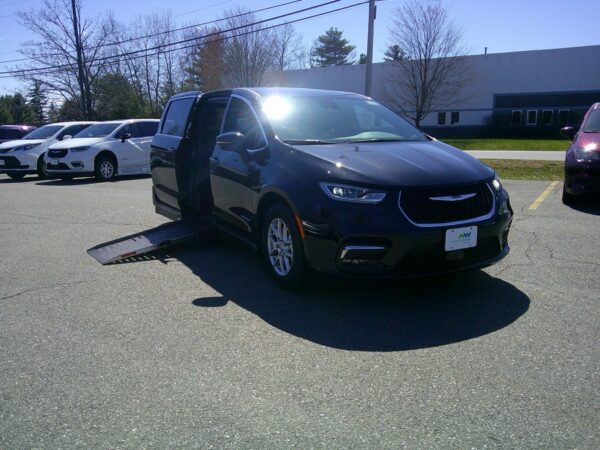 Black Chrysler Pacifica with Driverge Side Entry Automatic Fold Out conversion