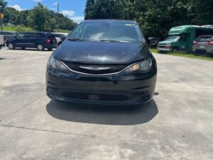 Black Chrysler Voyager with Driverge Rear Entry Manual Fold Out conversion
