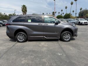 Grey Toyota Sienna with BraunAbility Side Entry Automatic Fold Out conversion