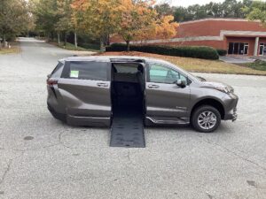 Grey Toyota Sienna with BraunAbility Side Entry Automatic Fold Out conversion