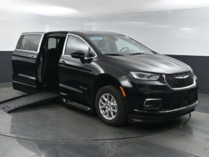 Black Chrysler Pacifica with BraunAbility Side Entry Automatic Fold Out conversion