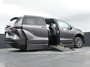 Grey Toyota Sienna with BraunAbility Side Entry Automatic Fold Out conversion