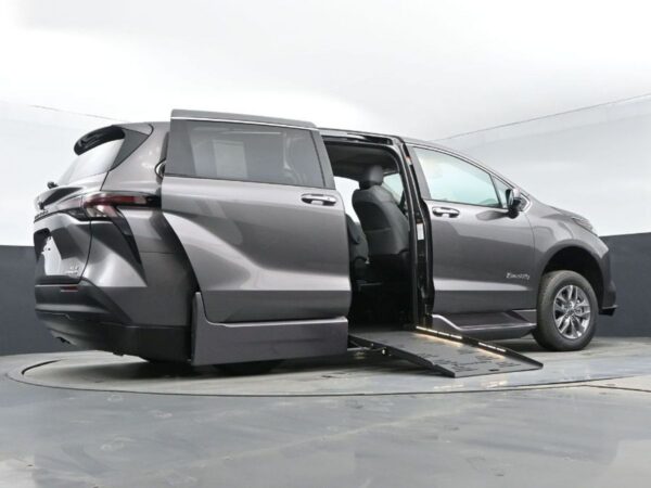Grey Toyota Sienna with BraunAbility Side Entry Automatic Fold Out conversion