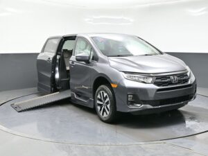 Grey Honda Odyssey with BraunAbility Side Entry Automatic In Floor conversion