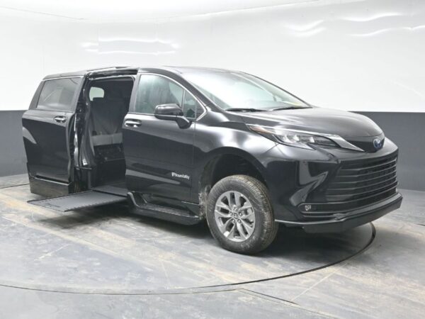 Black Toyota Sienna with BraunAbility Side Entry Automatic In Floor conversion