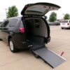 Black Chrysler Pacifica with Driverge Rear Entry Manual Fold Out conversion