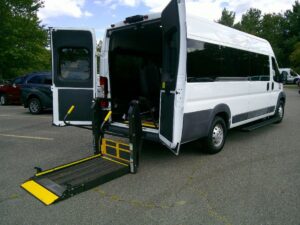 White Ram ProMaster with Other Rear Entry Automatic Fold Out conversion