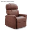 The Comforter with Zero Gravity Lift Chair is a brown upholstered recliner classified as an FDA Class II Medical Device.