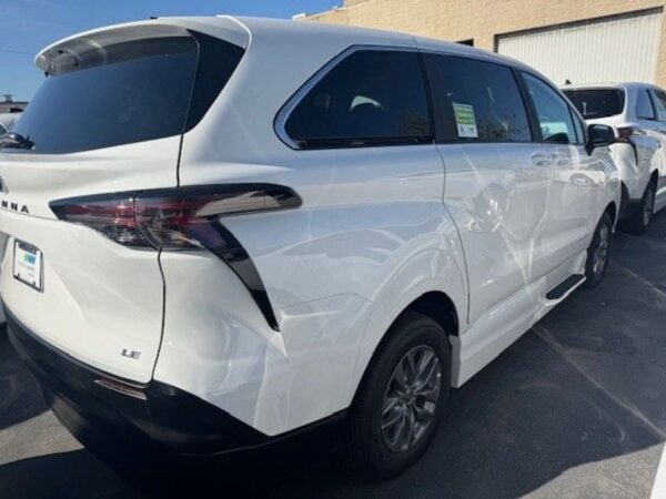 White Toyota Sienna with Vantage Mobility Side Entry Manual In Floor conversion
