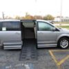 Silver Dodge Grand Caravan with BraunAbility Side Entry Automatic Fold Out conversion