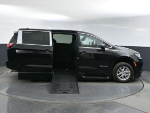 Black Chrysler Pacifica with BraunAbility Side Entry Automatic Fold Out conversion