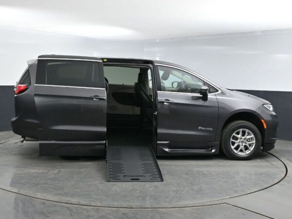 Grey Chrysler Pacifica with BraunAbility Side Entry Automatic Fold Out conversion