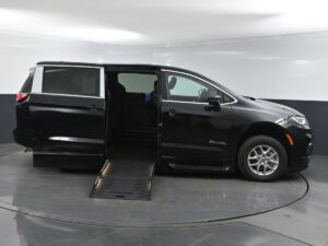 Black Chrysler Pacifica with BraunAbility Side Entry Automatic Fold Out conversion