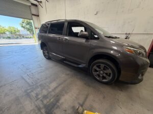 Predawn Grey Mica Toyota Sienna with Vantage Mobility Side Entry Automatic In Floor conversion