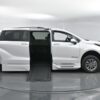 White Toyota Sienna with BraunAbility Side Entry Automatic In Floor conversion