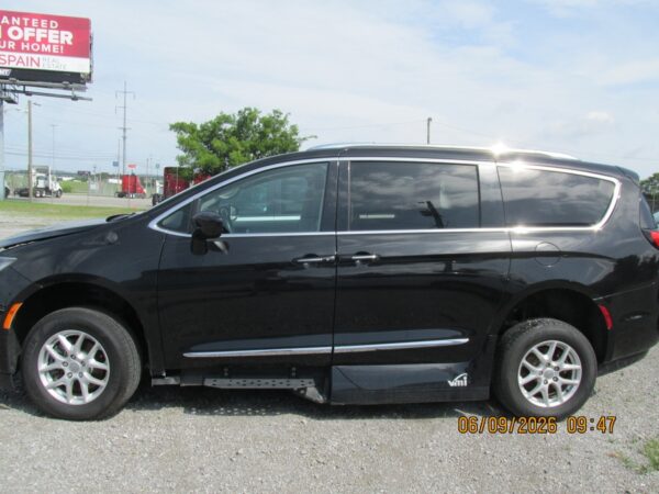 Black Chrysler Pacifica with Vantage Mobility Side Entry Automatic Fold Out conversion