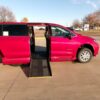 Red Chrysler Pacifica with Driverge Side Entry Automatic Fold Out conversion