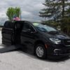 Black Chrysler Pacifica with BraunAbility Side Entry Automatic In Floor conversion