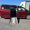 Red Toyota Sienna with BraunAbility Side Entry Automatic Fold Out conversion