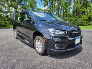 Black Chrysler Pacifica with Vantage Mobility Side Entry Automatic In Floor conversion