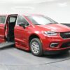 Red Chrysler Pacifica with BraunAbility Side Entry Automatic Fold Out conversion