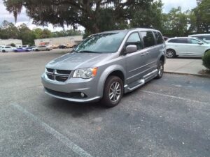 Silver Dodge Grand Caravan with Vantage Mobility Side Entry Manual In Floor conversion