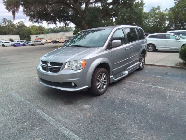 Silver Dodge Grand Caravan with Vantage Mobility Side Entry Manual In Floor conversion
