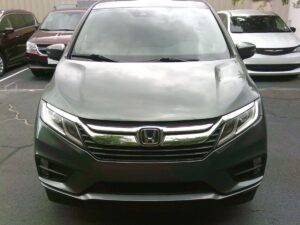 Green Honda Odyssey with Vantage Mobility Side Entry Automatic In Floor conversion