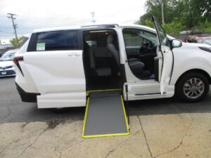 White Toyota Sienna with Vantage Mobility Side Entry Manual In Floor conversion