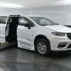 White Chrysler Pacifica with BraunAbility Side Entry Automatic Fold Out conversion