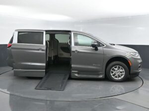 Grey Chrysler Pacifica with BraunAbility Side Entry Automatic In Floor conversion