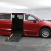 Red Chrysler Pacifica with BraunAbility Side Entry Automatic Fold Out conversion